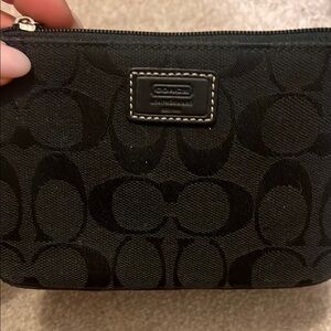 Coach Black Signature Pouch